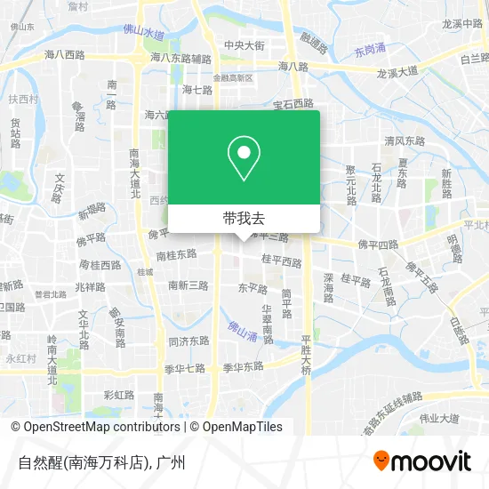 自然醒(南海万科店)地图