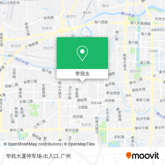 华苑大厦停车场-出入口地图