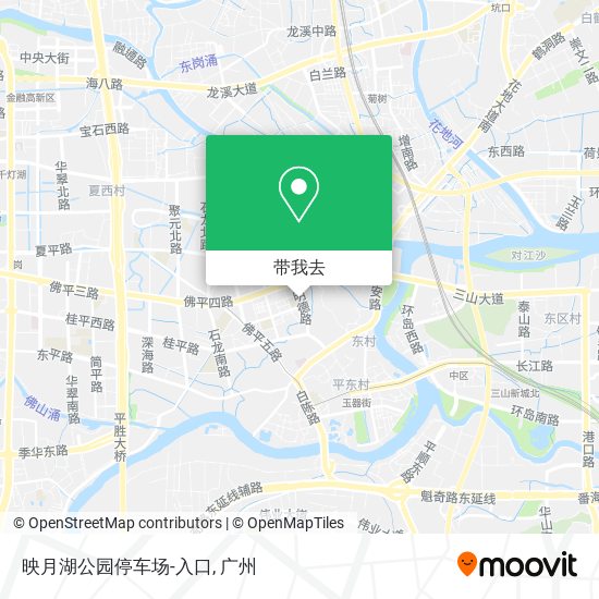 映月湖公园停车场-入口地图