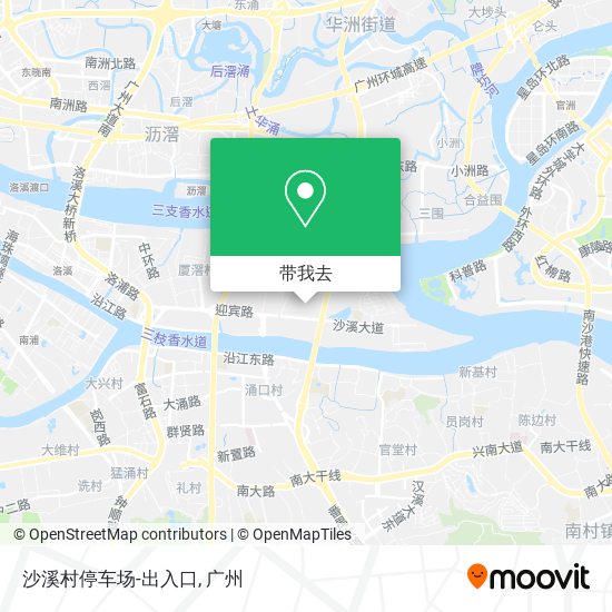 沙溪村停车场-出入口地图