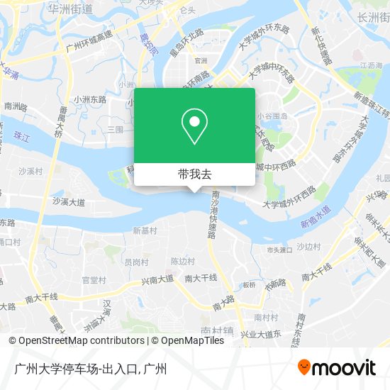 广州大学停车场-出入口地图