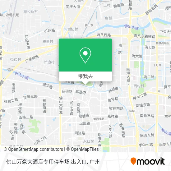 佛山万豪大酒店专用停车场-出入口地图