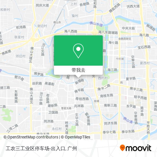 工农三工业区停车场-出入口地图