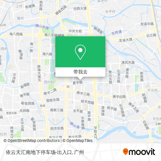 依云天汇南地下停车场-出入口地图