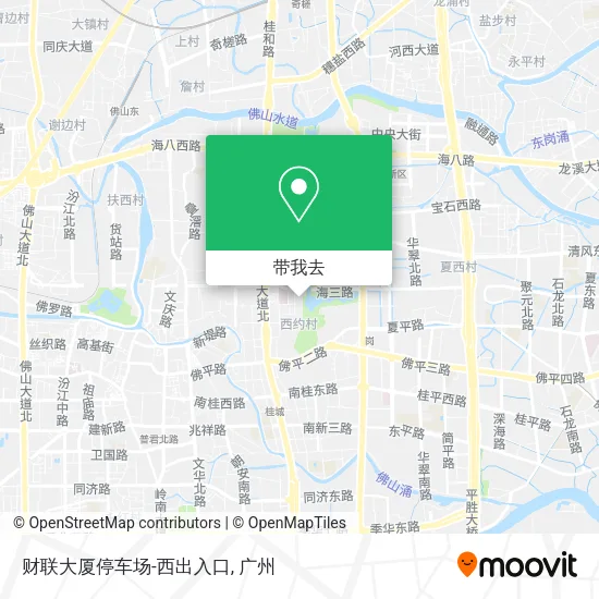 财联大厦停车场-西出入口地图
