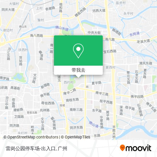 雷岗公园停车场-出入口地图