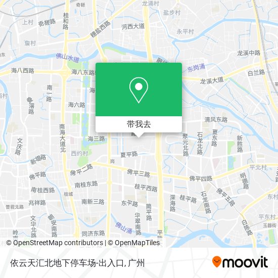 依云天汇北地下停车场-出入口地图