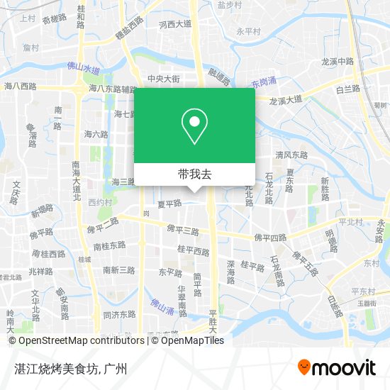 湛江烧烤美食坊地图