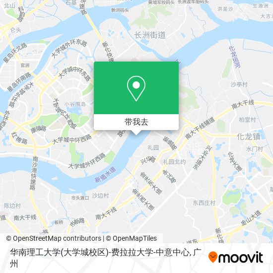 华南理工大学(大学城校区)-费拉拉大学-中意中心地图