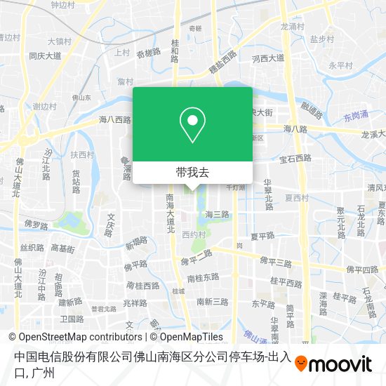 中国电信股份有限公司佛山南海区分公司停车场-出入口地图