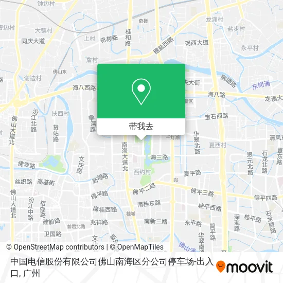 中国电信股份有限公司佛山南海区分公司停车场-出入口地图