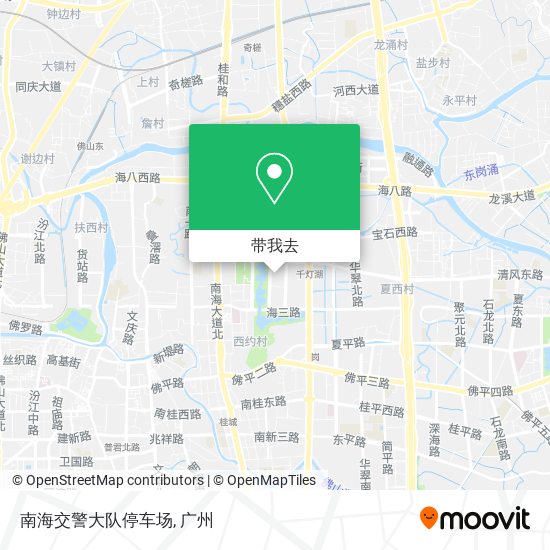 南海交警大队停车场地图