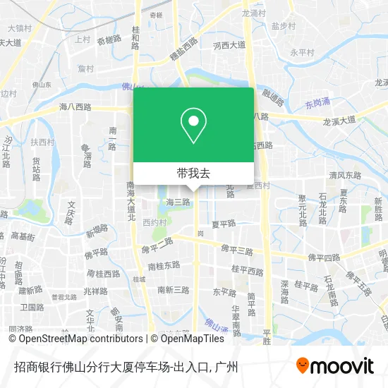 招商银行佛山分行大厦停车场-出入口地图