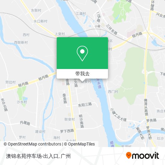 澳锦名苑停车场-出入口地图