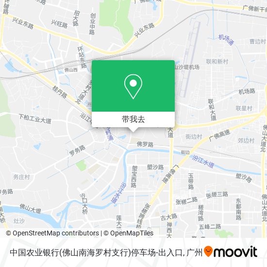 中国农业银行(佛山南海罗村支行)停车场-出入口地图