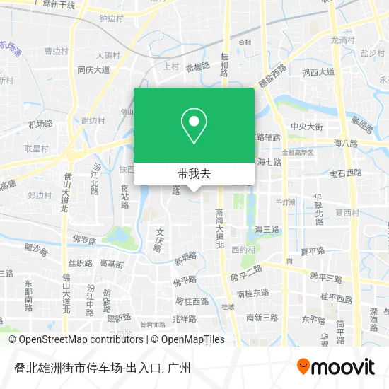 叠北雄洲街市停车场-出入口地图