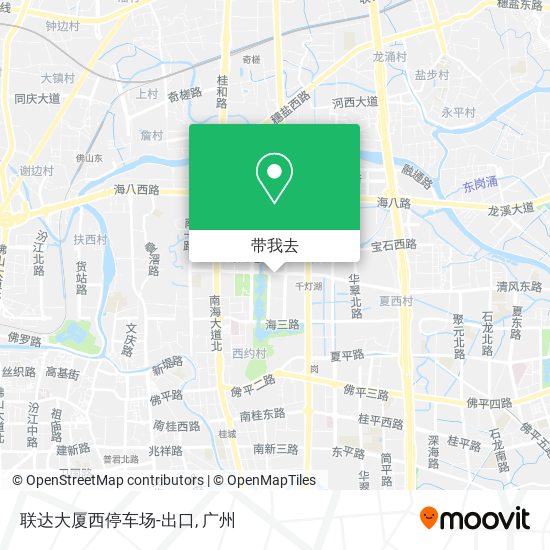 联达大厦西停车场-出口地图