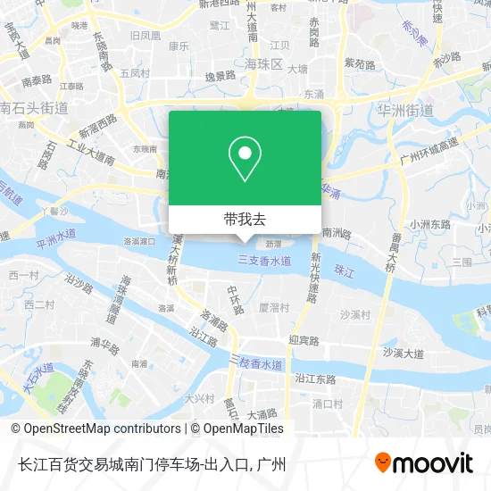 长江百货交易城南门停车场-出入口地图
