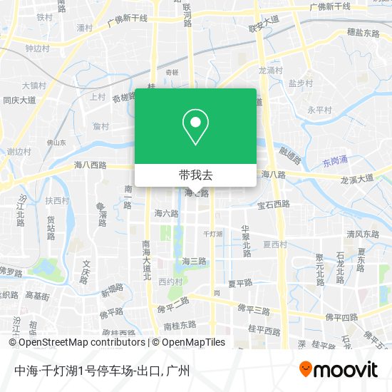 中海·千灯湖1号停车场-出口地图