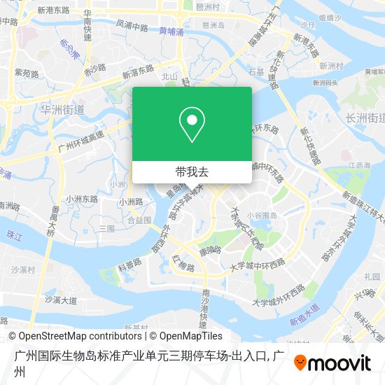 广州国际生物岛标准产业单元三期停车场-出入口地图