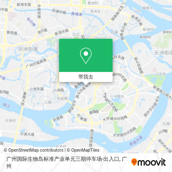 广州国际生物岛标准产业单元三期停车场-出入口地图
