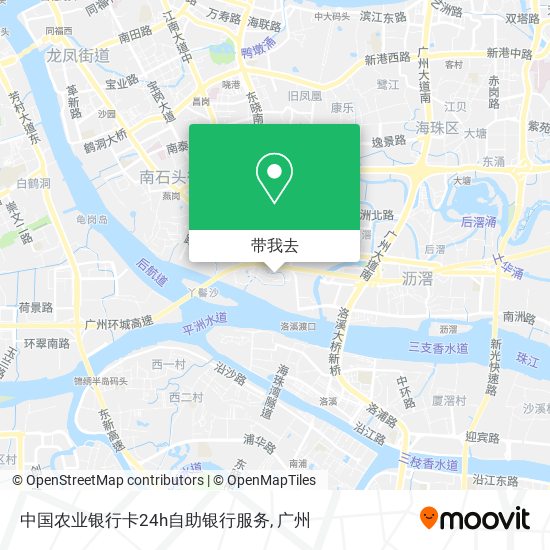 中国农业银行卡24h自助银行服务地图