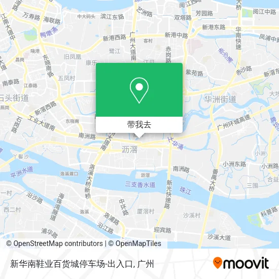 新华南鞋业百货城停车场-出入口地图