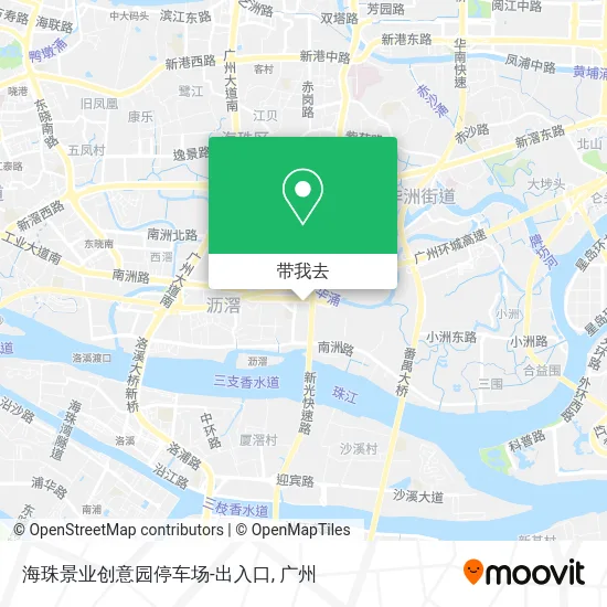 海珠景业创意园停车场-出入口地图