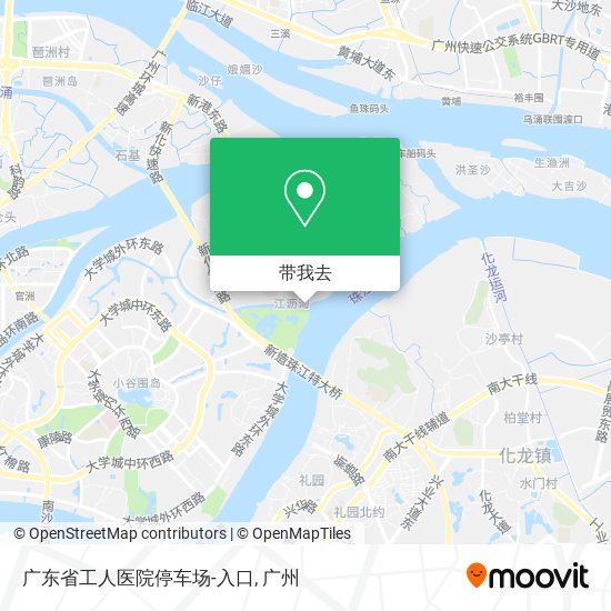 广东省工人医院停车场-入口地图