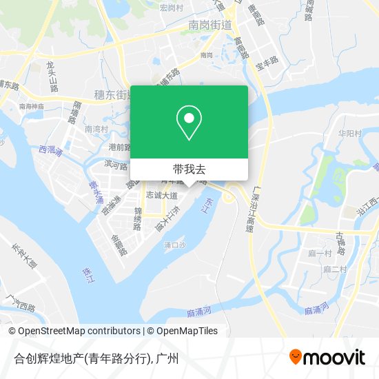 合创辉煌地产(青年路分行)地图