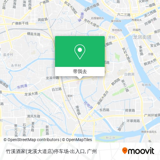 竹溪酒家(龙溪大道店)停车场-出入口地图