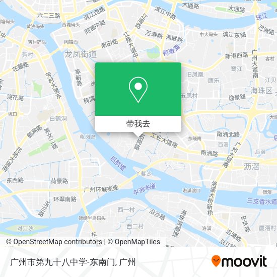 广州市第九十八中学-东南门地图