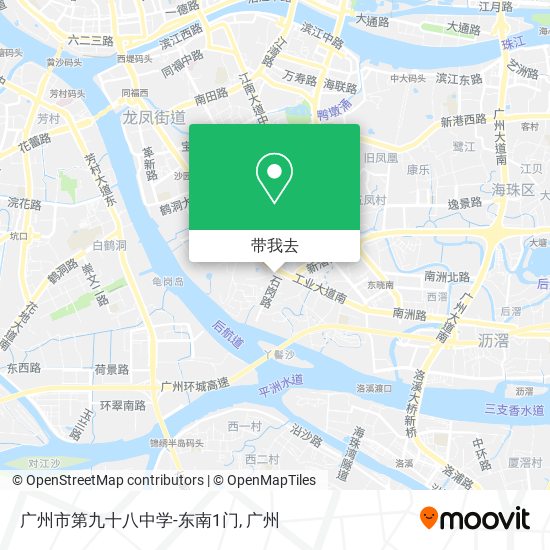 广州市第九十八中学-东南1门地图