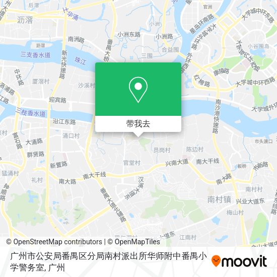 广州市公安局番禺区分局南村派出所华师附中番禺小学警务室地图