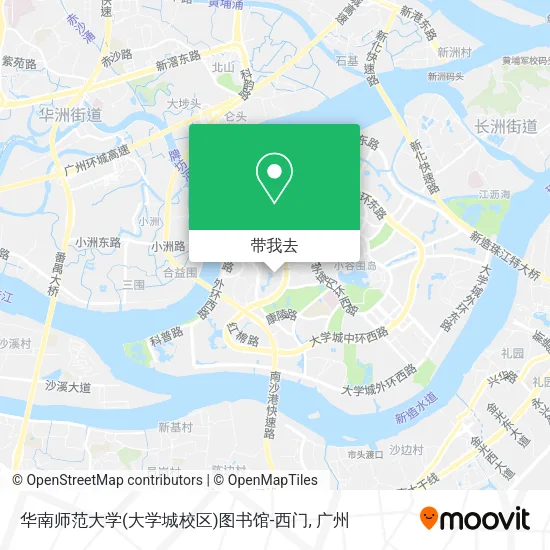 华南师范大学(大学城校区)图书馆-西门地图