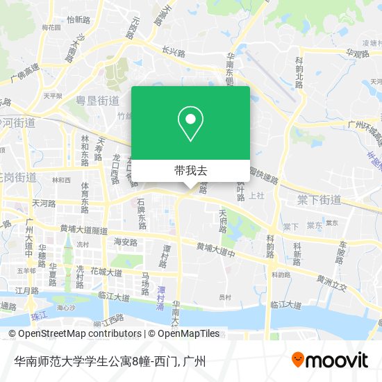 华南师范大学学生公寓8幢-西门地图