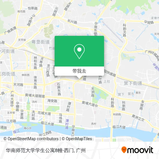 华南师范大学学生公寓8幢-西门地图