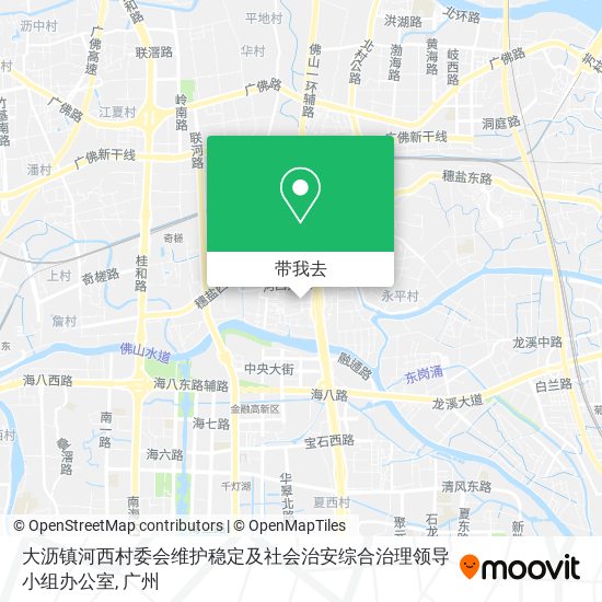 大沥镇河西村委会维护稳定及社会治安综合治理领导小组办公室地图