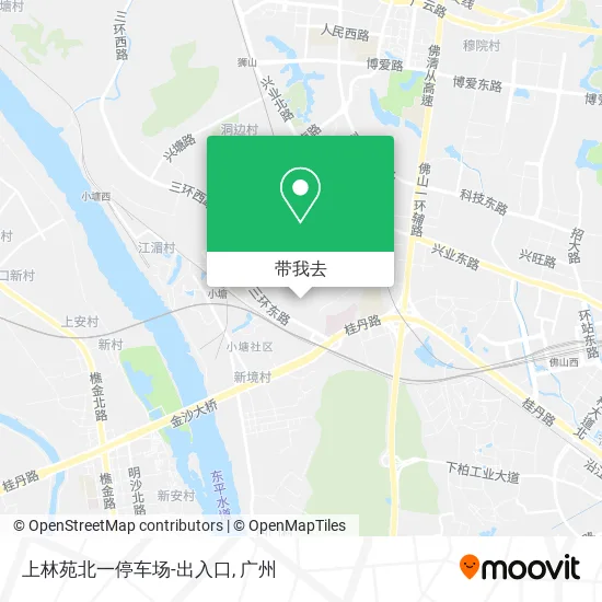 上林苑北一停车场-出入口地图