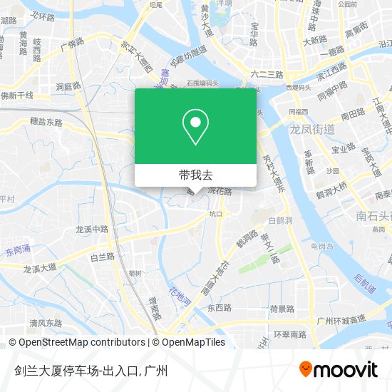 剑兰大厦停车场-出入口地图