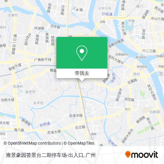 雍景豪园荟景台二期停车场-出入口地图
