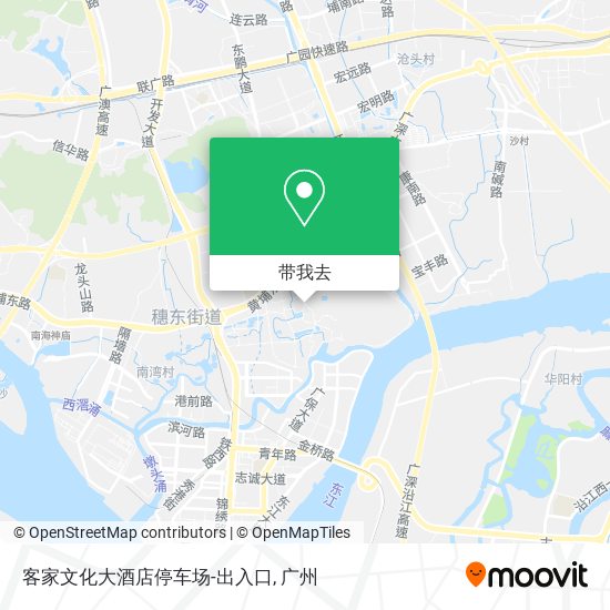 客家文化大酒店停车场-出入口地图