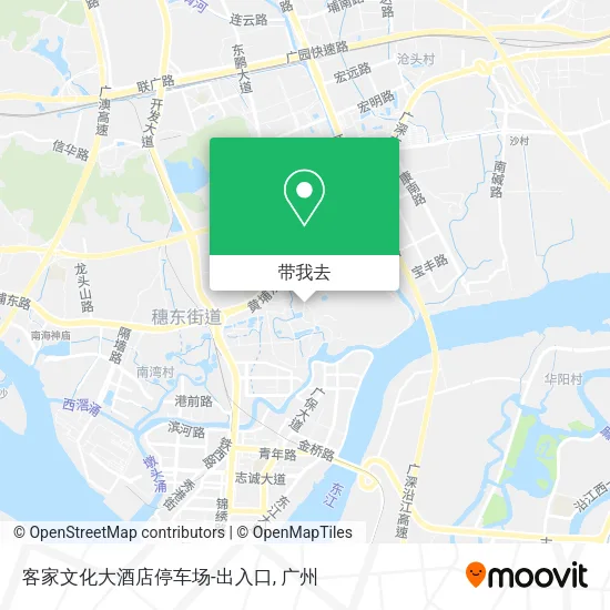 客家文化大酒店停车场-出入口地图
