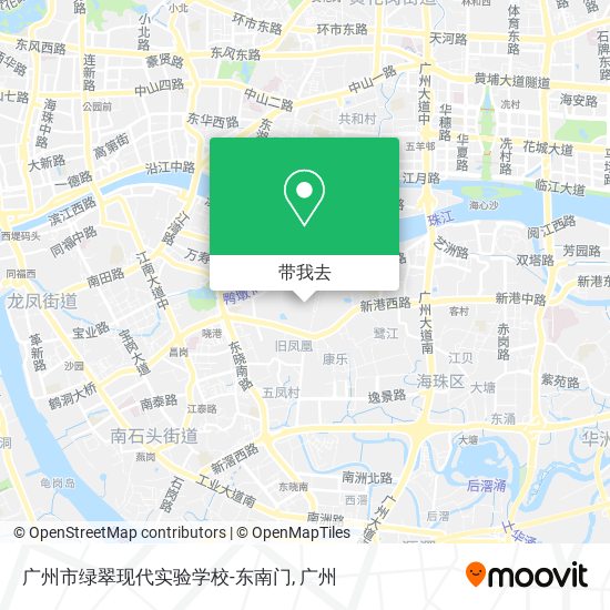 广州市绿翠现代实验学校-东南门地图
