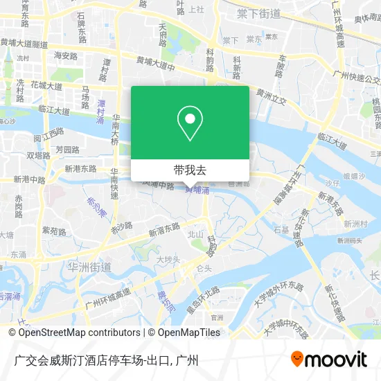 广交会威斯汀酒店停车场-出口地图
