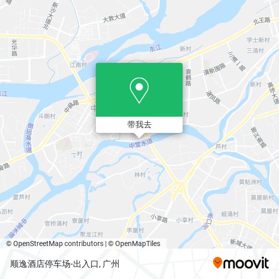 顺逸酒店停车场-出入口地图
