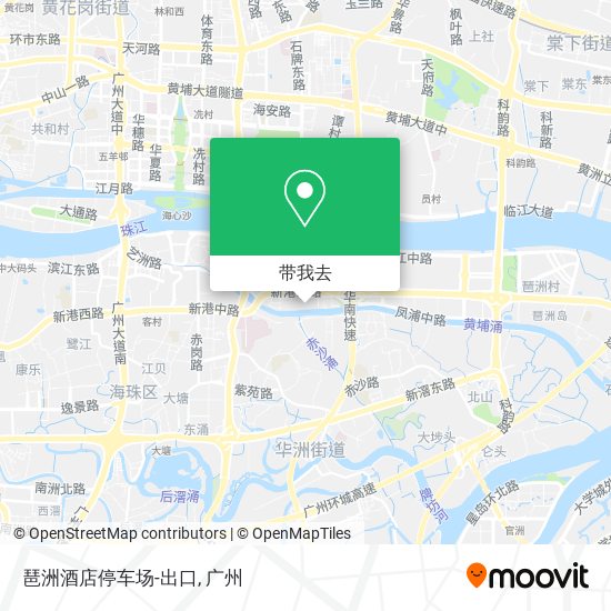 琶洲酒店停车场-出口地图
