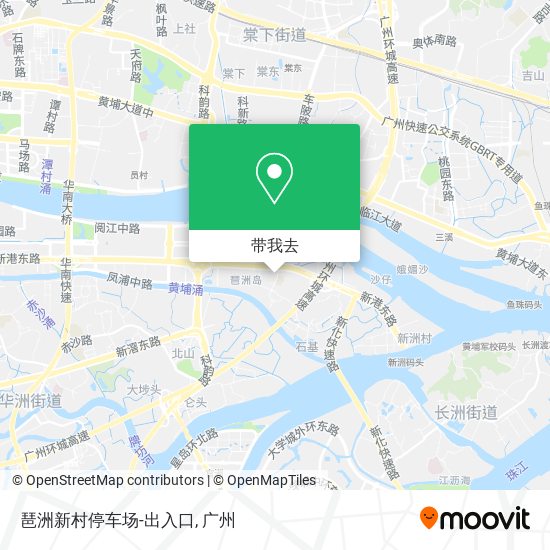 琶洲新村停车场-出入口地图