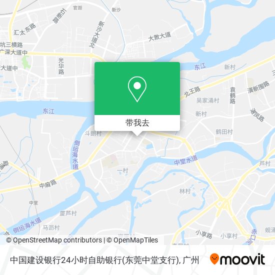 中国建设银行24小时自助银行(东莞中堂支行)地图