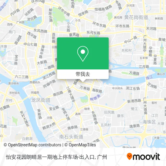 怡安花园朗晴居一期地上停车场-出入口地图